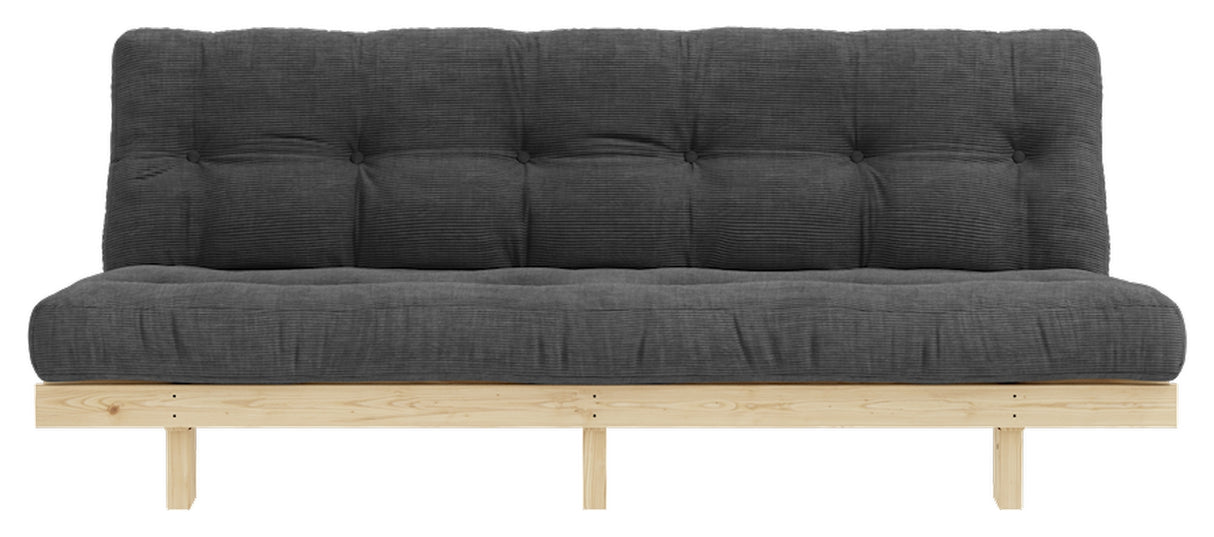 Lean Sovesofa, Fyrretræ, Dark Grey Fløjl - Unoliving.com