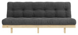 Lean Sovesofa, Fyrretræ, Dark Grey Fløjl - Unoliving.com