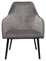 Embrace Loungestol, alu velourm. sort ben - Unoliving.com