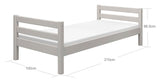 Classic Enkeltseng 90x200, Grå - Unoliving.com