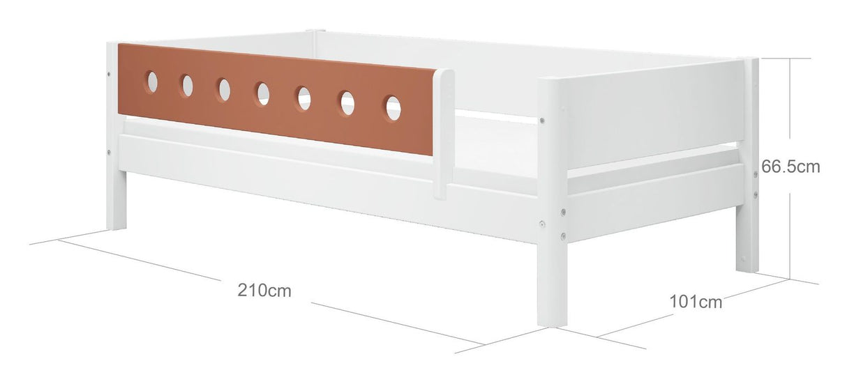 Daybed m. sengehest 90x200, Hvid og rosa