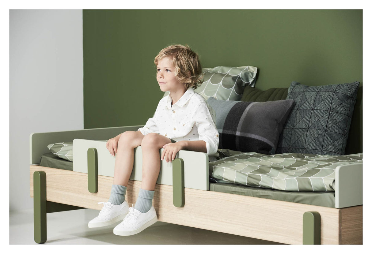 FLEXA Popsicle Børneseng m. headboard 90x200, Kiwi - Unoliving.com