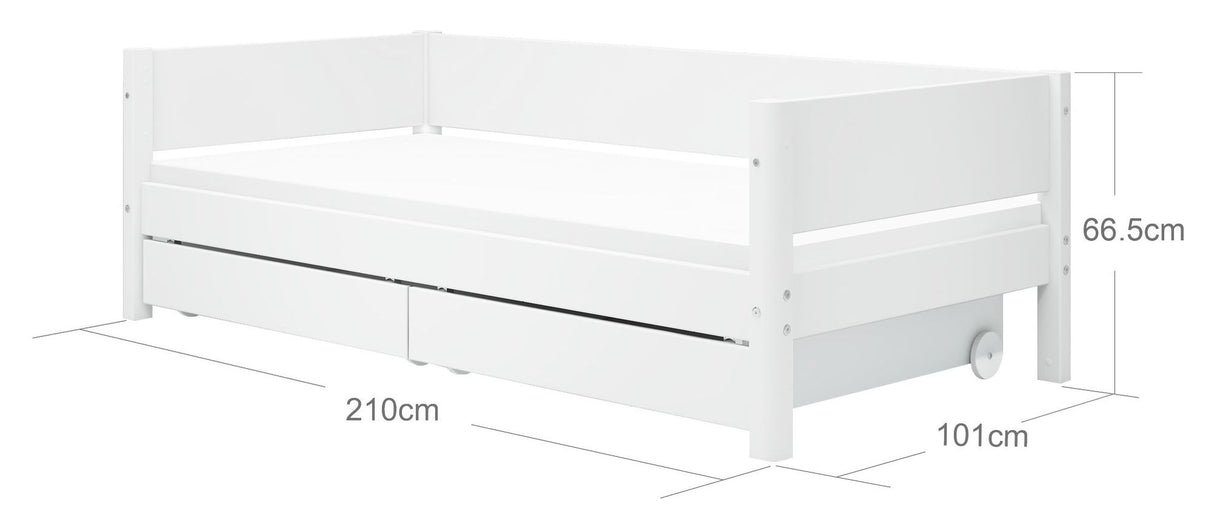 Flexa White Enkelt seng m. sengeskuffer, 200x90