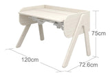 Woody Skrivebord, Hvid/fyrretræ 120x70 - Unoliving.com