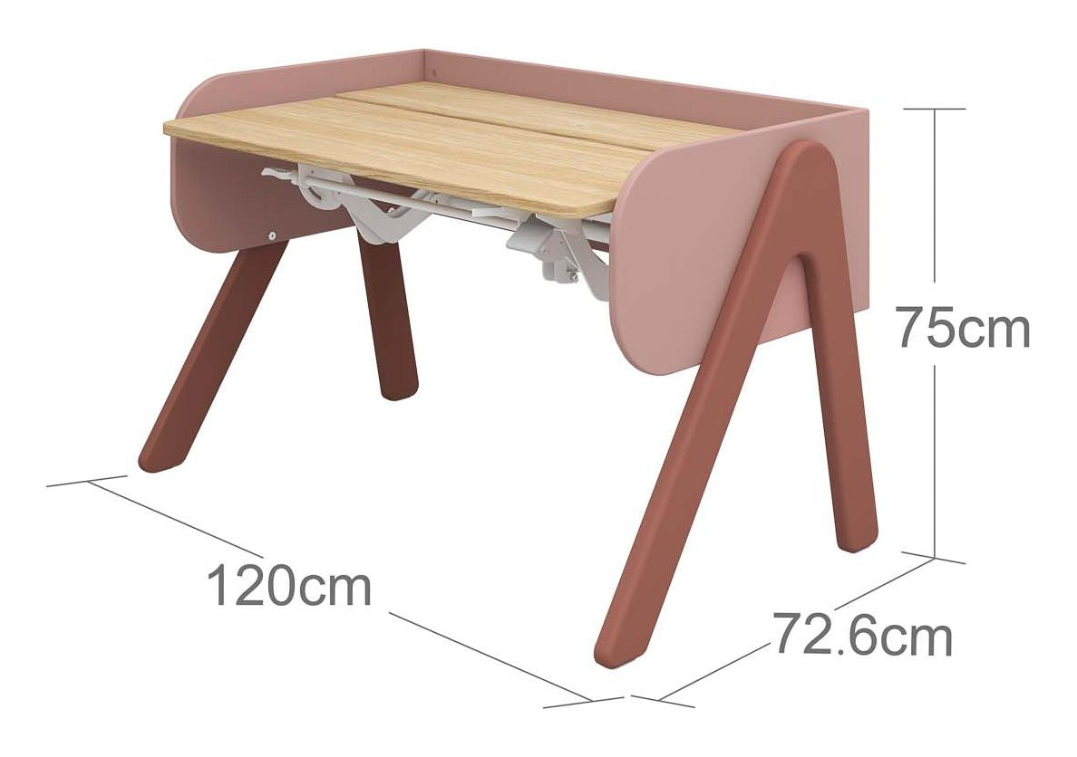 Woody Skrivebord, Rosa/eg