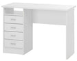 Function Skrivebord - Hvid m/4 skuffer - Unoliving.com