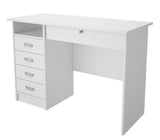 Function Skrivebord - Hvid m/5 skuffer - Unoliving.com