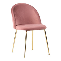 Geneve Spisebordsstol, Rosa velour - Unoliving.com