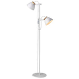 Halo Design ÅRHUS gulvlampe 2L Ø18, Hvid, Træ - Unoliving.com