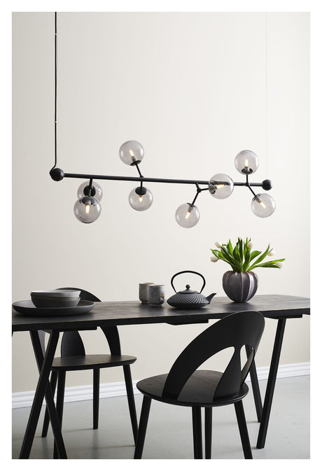 Halo Design ATOM Bordlampe, Smoke med 8 glas 8XG9