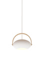 Halo Design D.C pendel Ø26, Hvid m/ egetræ 250cm cable - Unoliving.com