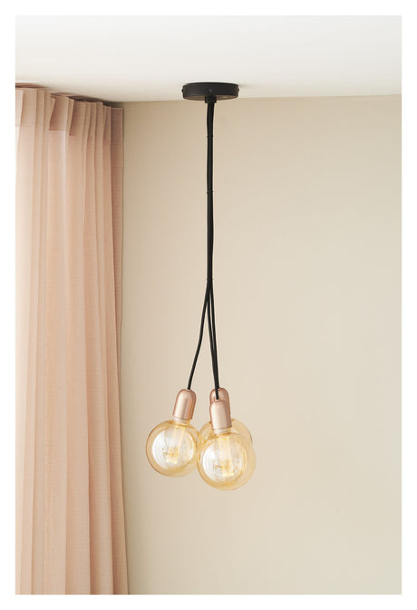 Halo Design Mini Roset til 3 lamper, sort - Unoliving.com