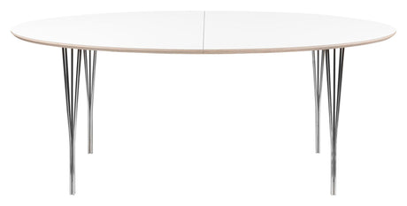 Symphony Spisebord 76 Hvidlamineret/Krom, 180x105 - Unoliving.com