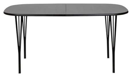 Symphony Spisebord 88 Sortlakeret Eg/Metal, 150x90 - Unoliving.com