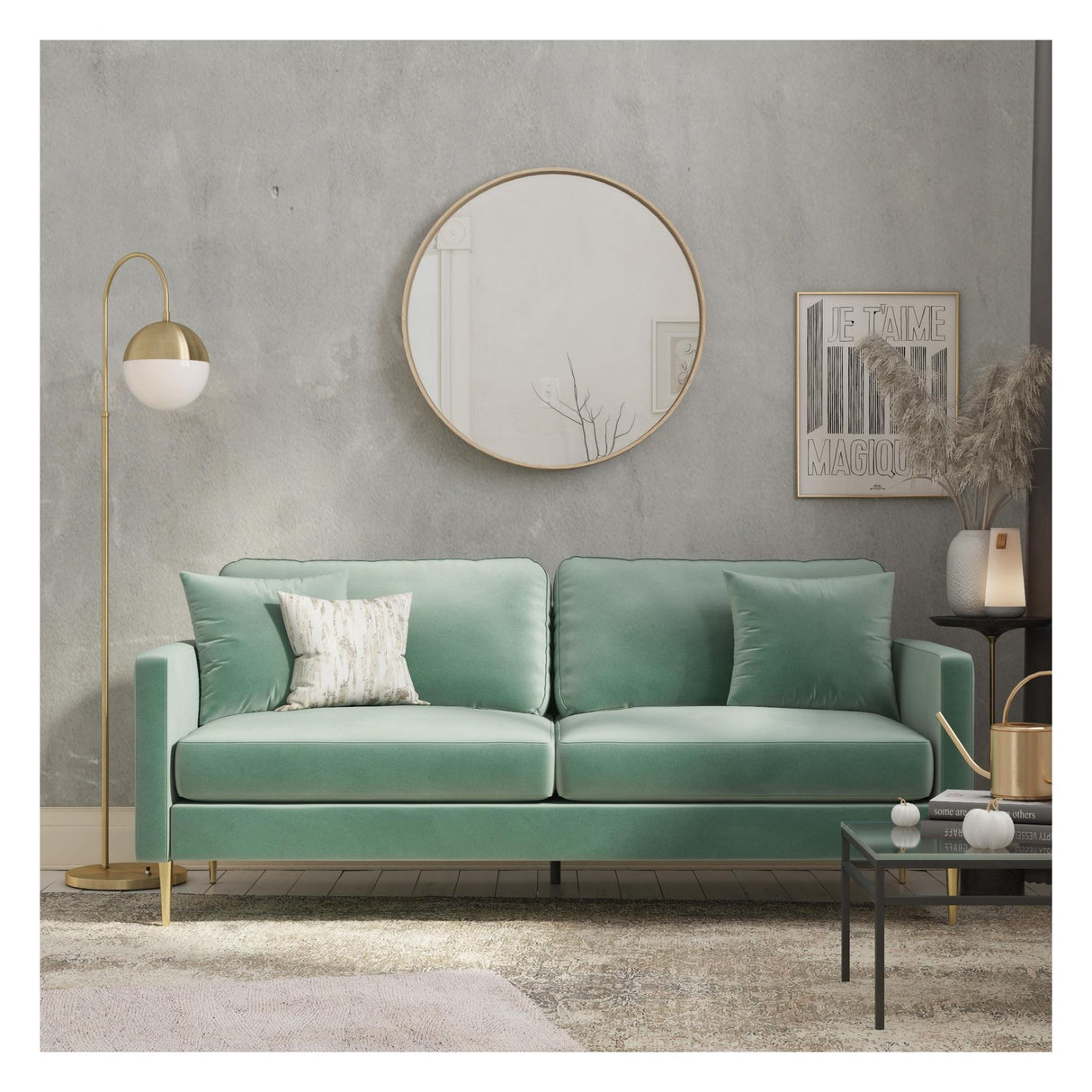 Highland Sofa m. puder, Grøn - Unoliving.com