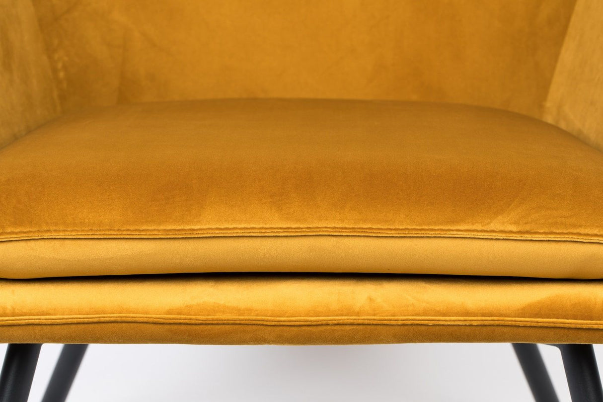 homii Bon Loungestol, Guld Velour - Unoliving.com