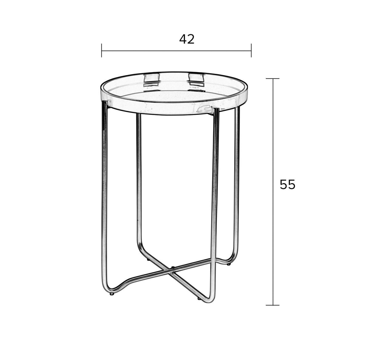 homii Celina Sidebord - Mørk Blå Emalje, Ø42 - Unoliving.com