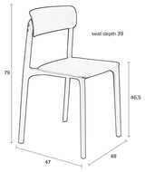 homii Clive Spisebordsstol, Lys Grøn - Unoliving.com