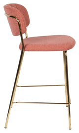 homii Jolien Counterstol, Guld/Pink - Unoliving.com