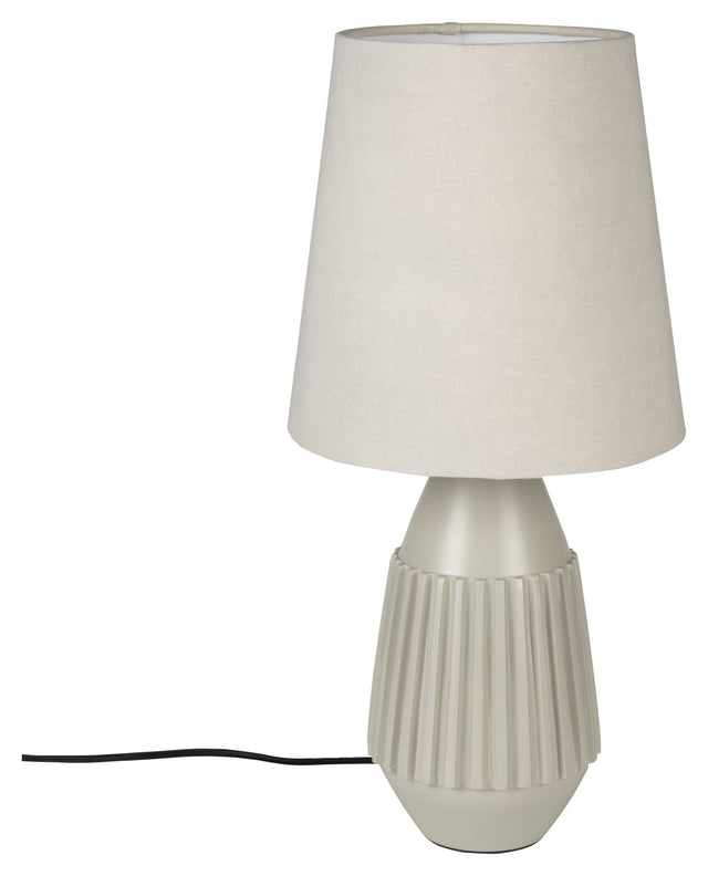 Aysa Bordlampe, Beige alu/Stof - Unoliving.com