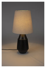 Aysa Bordlampe, Sort alu/Stof - Unoliving.com