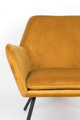 homii Bon Loungestol, Guld Velour - Unoliving.com