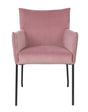 homii Dion Spisebordsstol m. armlæn, Pink Velour - Unoliving.com