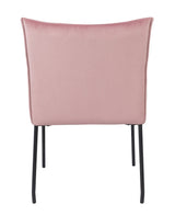 homii Dion Spisebordsstol m. armlæn, Pink Velour - Unoliving.com