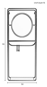 homii Duco Rack m. spejl, Grå - Unoliving.com