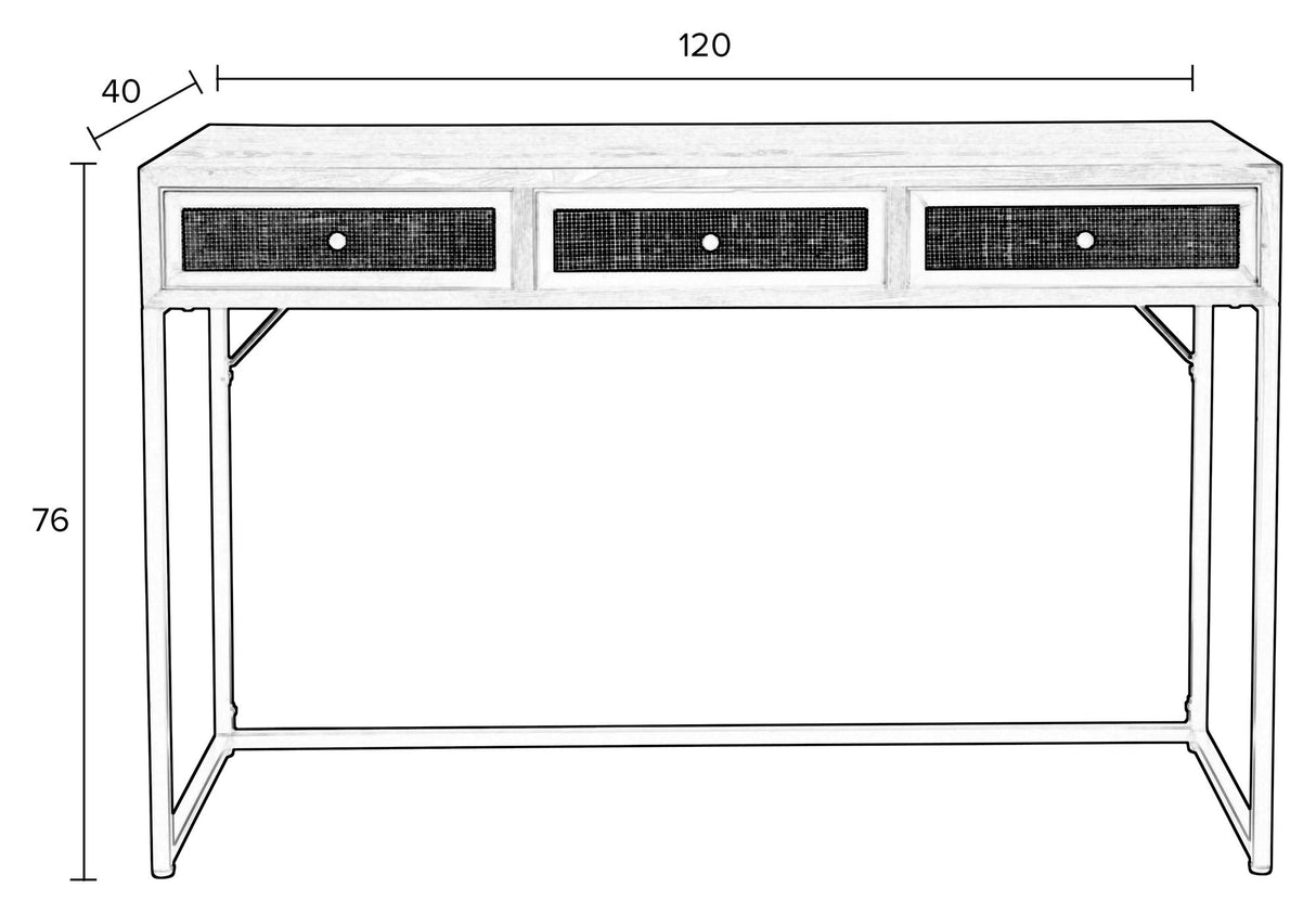 homii Guuji Konsolbord 120x40, Sort - Unoliving.com