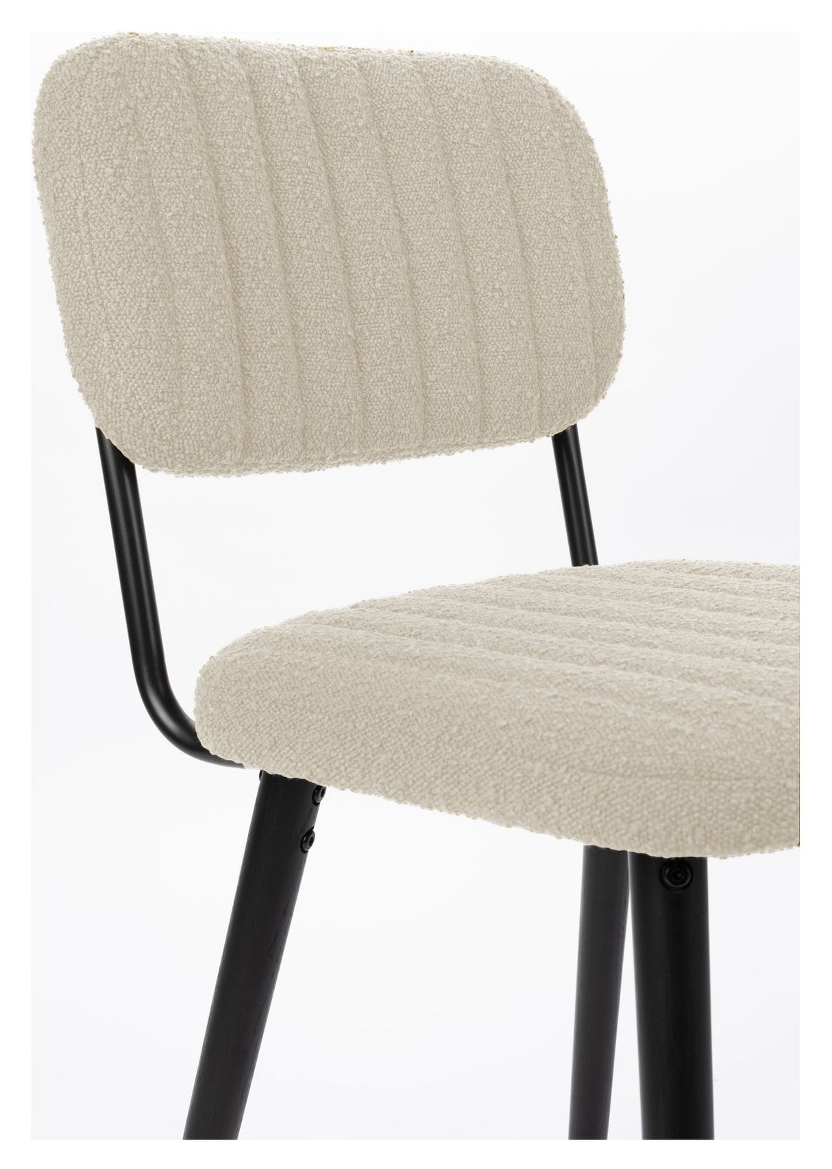 Jake Spisebordsstol, Offwhite Bouclé - Unoliving.com