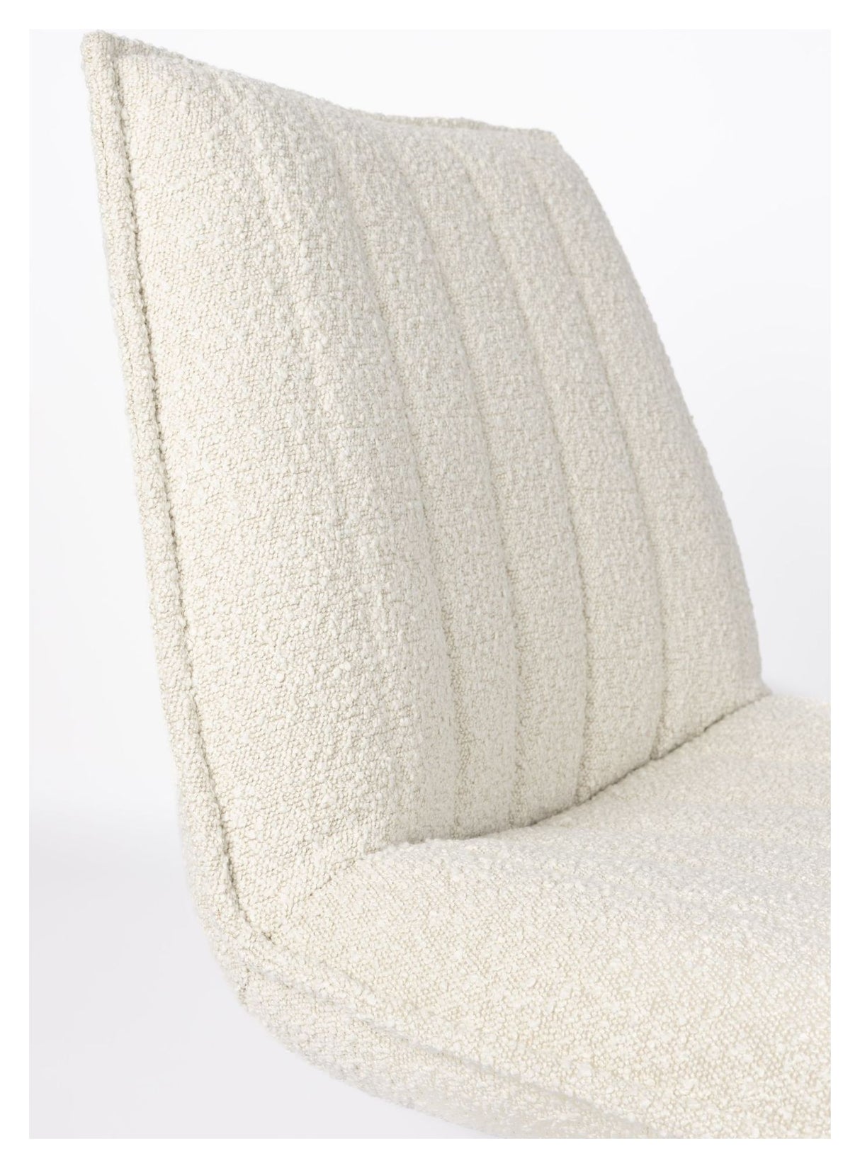 Jax Loungestol, Offwhite Bouclé - Unoliving.com