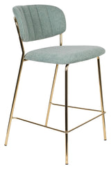 homii Jolien Barstol SH: 65cm, Guld/Lys Grøn - Unoliving.com