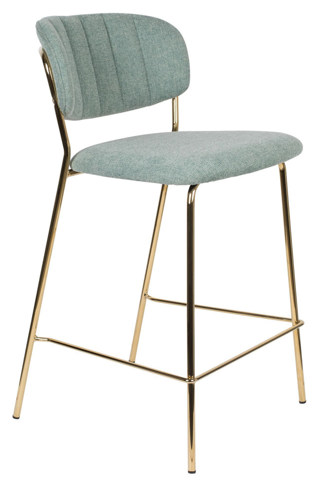 homii Jolien Barstol SH: 65cm, Guld/Lys Grøn - Unoliving.com