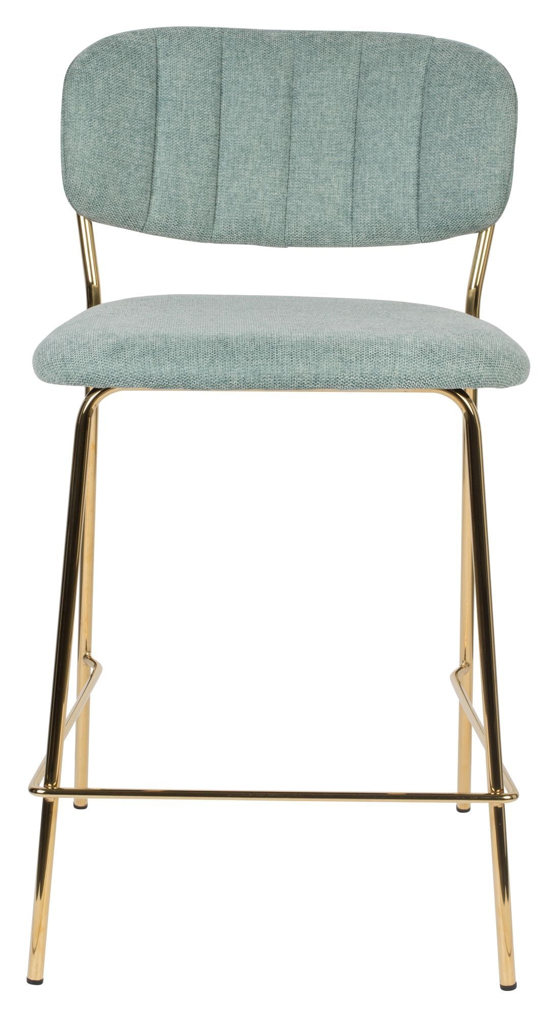 homii Jolien Barstol SH: 65cm, Guld/Lys Grøn - Unoliving.com