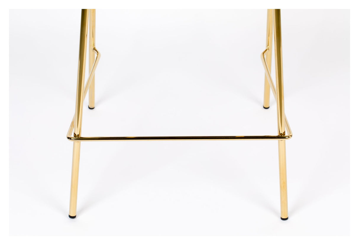 homii Jolien Barstol SH: 65cm, Guld/Mørk Blå - Unoliving.com