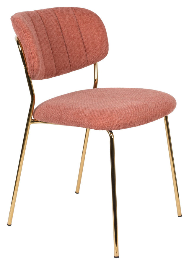 homii Jolien Spisebordsstol, Guld/Pink - Unoliving.com