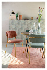 homii Jolien Spisebordsstol, Guld/Pink - Unoliving.com