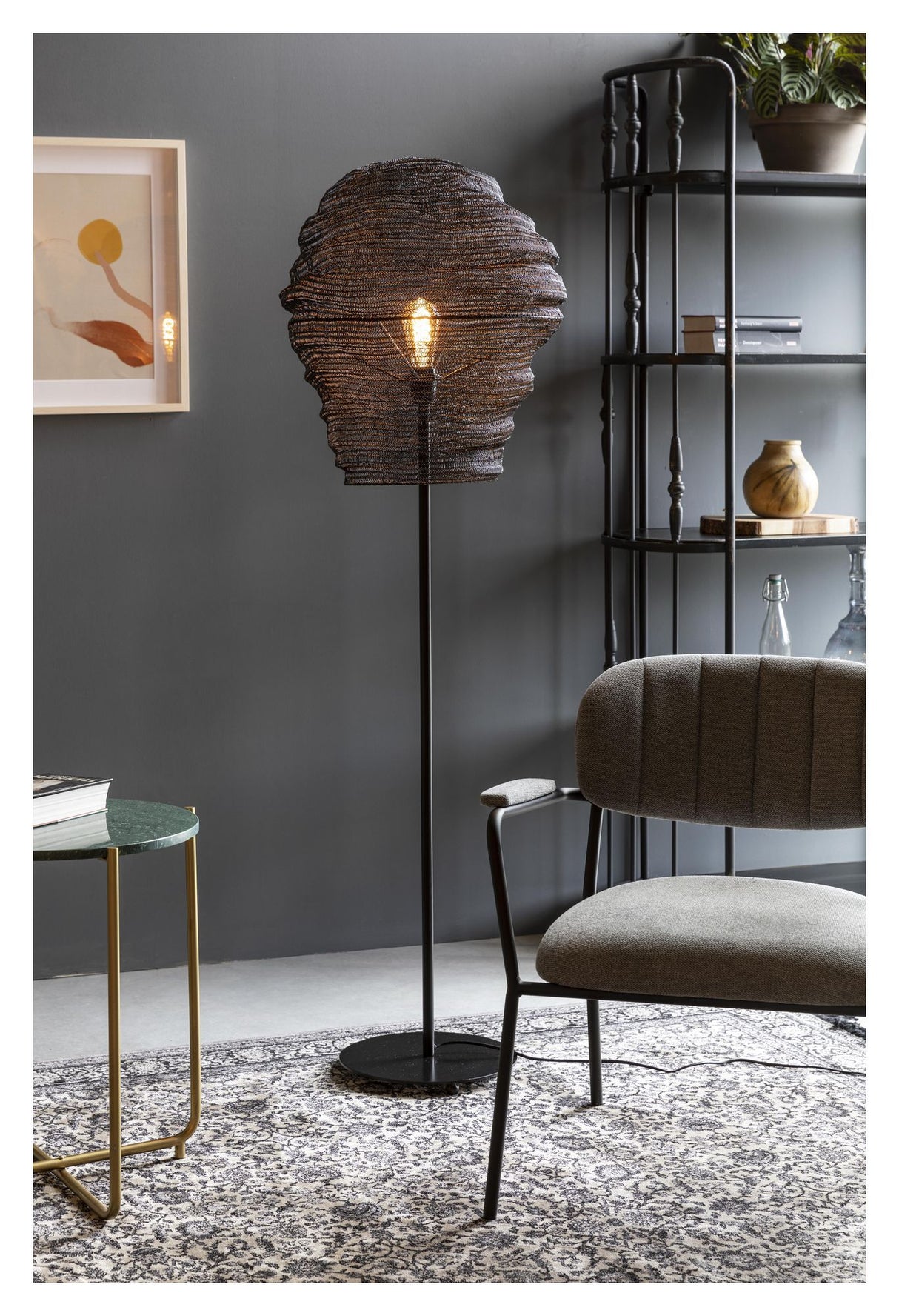 homii Lena Gulvlampe, Sort - Unoliving.com