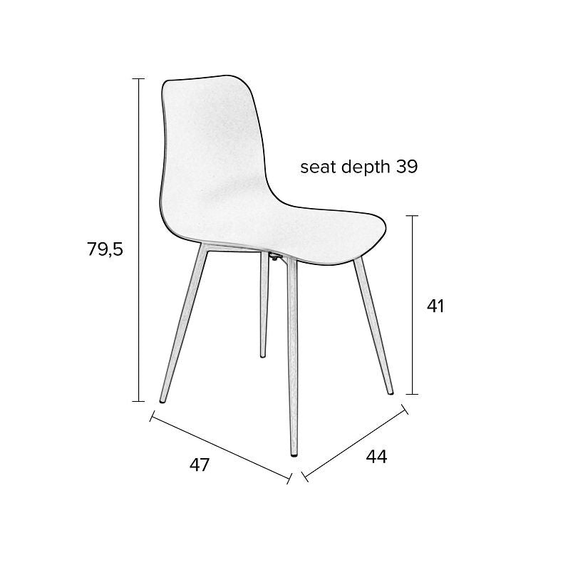 homii Leon Spisebordsstol, Hvid - Unoliving.com