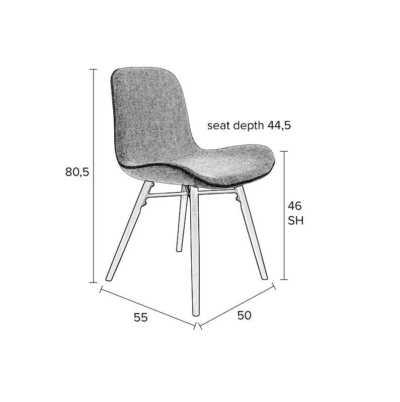 homii Lester Spisebordsstol, Antracit - Unoliving.com