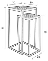 homii Parker Indskudsbord, 30x30, Sort - Unoliving.com