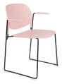 homii Stacks Spisebordsstol m. armlæn, Mat Pink - Unoliving.com