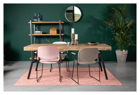 homii Stacks Spisebordsstol m. armlæn, Mat Pink - Unoliving.com