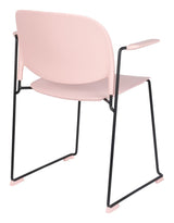 homii Stacks Spisebordsstol m. armlæn, Mat Pink - Unoliving.com