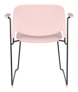 homii Stacks Spisebordsstol m. armlæn, Mat Pink - Unoliving.com