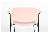 homii Stacks Spisebordsstol m. armlæn, Mat Pink - Unoliving.com