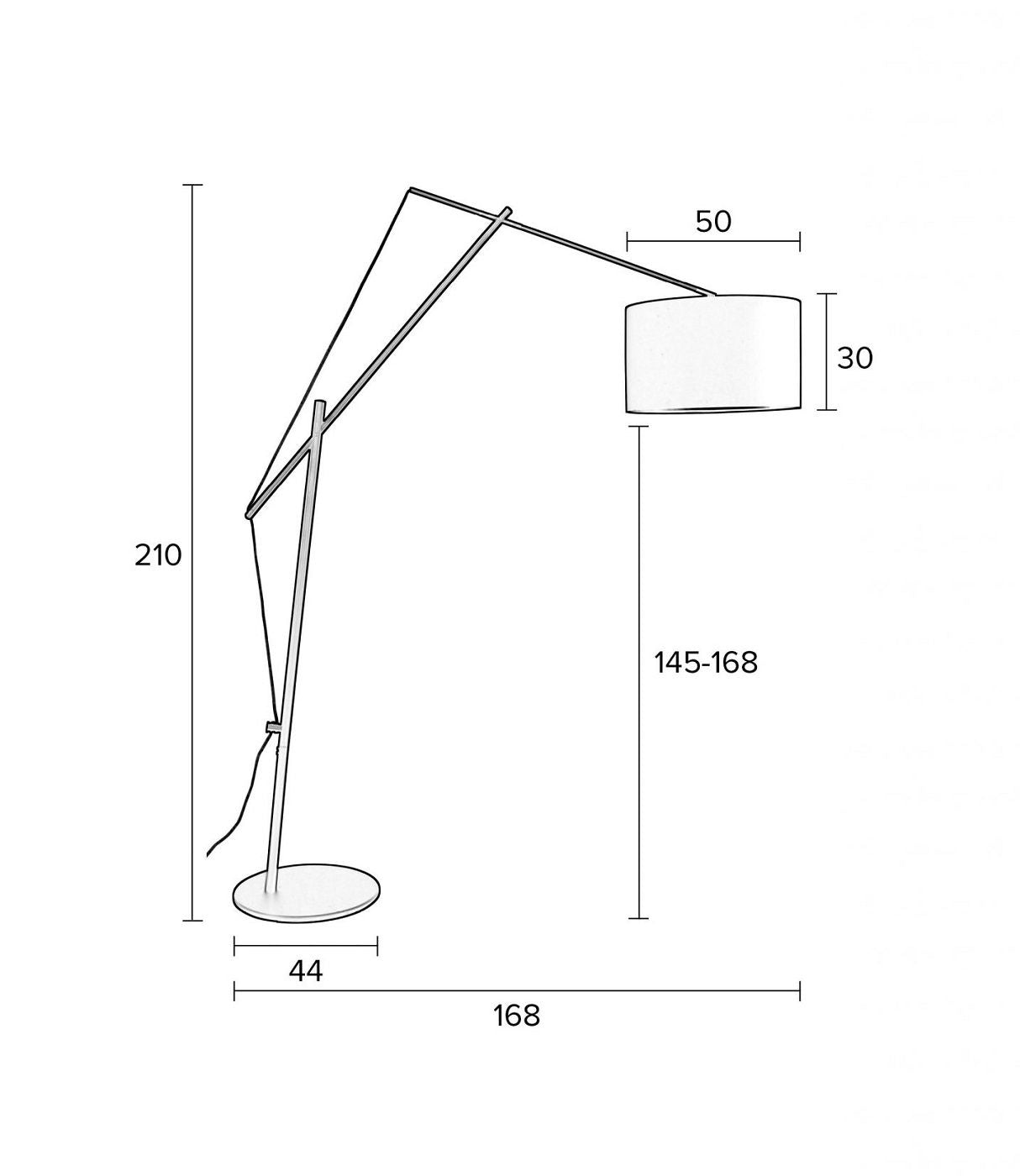 homii Tokio Gulvlampe, Sort, H210 - Unoliving.com