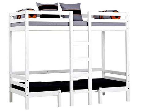 Hoppekids 4-delt Madras 90x200 - Sort - Unoliving.com