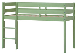 ECO Comfort halvhøj seng inkl. lamelbund 70x160 cm, Pale Green